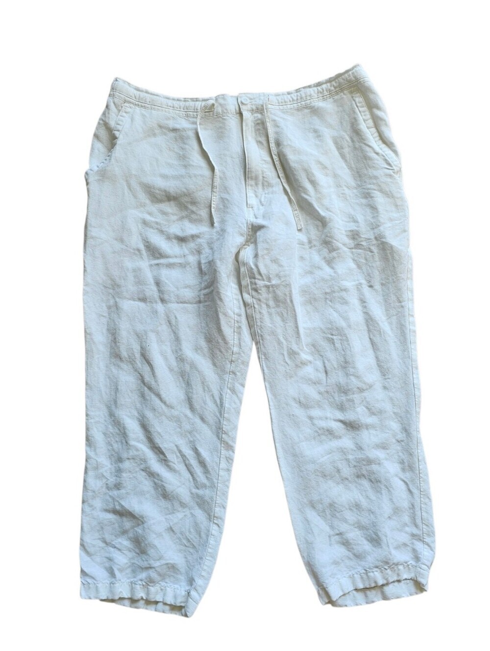 Cubavera Ivory Linen-Blend Pants Size XLarge